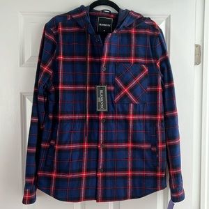 NWT Blank NYC Plaid Shacket with hood